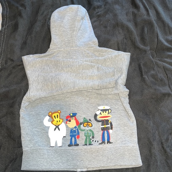 Paul Frank Kid Boy Youth Gray Zip Up Sweater Hoodie - Picture 5 of 6